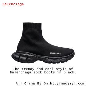 The trendy and cool style of Balenciaga sock boots in black.