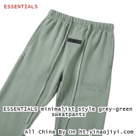 ESSENTIALS minimalist style grey-green sweatpants