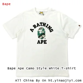 Bape Ape Camo Style White T-shirt