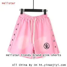 Hellstar trendy brand pink shorts