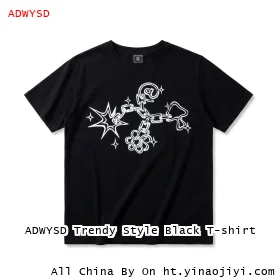 ADWYSD Trendy Style Black T-shirt