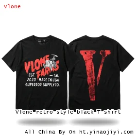 Vlone retro-style black T-shirt