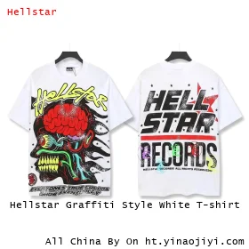 Hellstar Graffiti Style White T-shirt