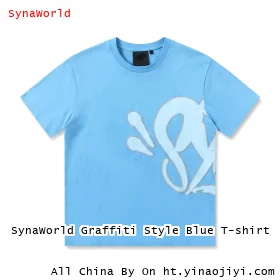 SynaWorld Graffiti Style Blue T-shirt
