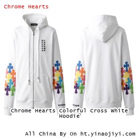 Chrome Hearts Colorful Cross White Hoodie