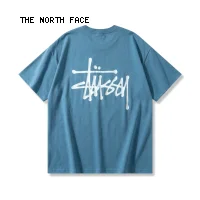 Stussy Basic Style Graffiti Blue T-shirt
