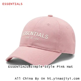 ESSENTIALS Simple Style Pink Hat