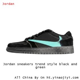 Jordan sneakers trend style black and green