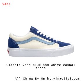 Classic Vans blue and white casual shoes