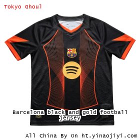 Barcelona black and gold football jersey