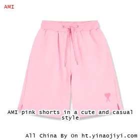 AMI pink shorts in a cute and casual style