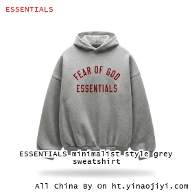 ESSENTIALS minimalist style grey sweatshirt