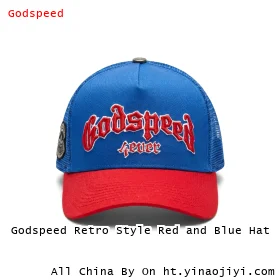 Godspeed Retro Style Red and Blue Hat