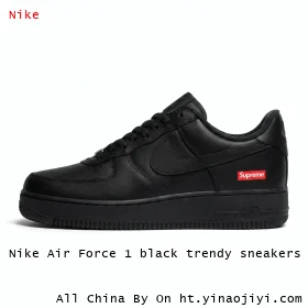 Nike Air Force 1 black trendy sneakers