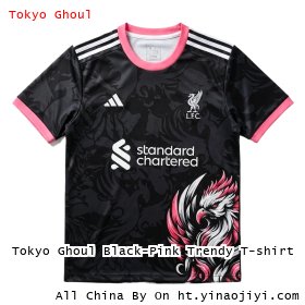 Tokyo Ghoul Black-Pink Trendy T-shirt