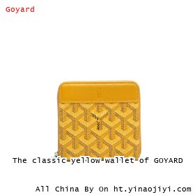 The classic yellow wallet of GOYARD
