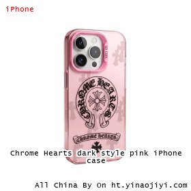 Chrome Hearts dark style pink iPhone case