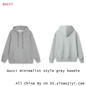 Gucci minimalist style grey hoodie