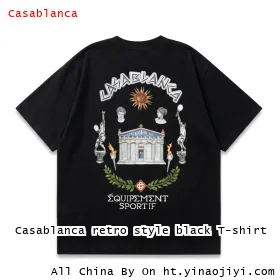 Casablanca retro style black T-shirt