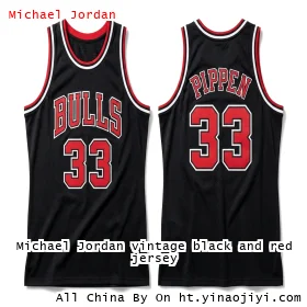 Michael Jordan vintage black and red jersey