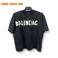 Balenciaga letter-style black T-shirt