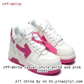 Off-White casual style white and pink shoes