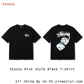 Stussy Dice Style Black T-shirt