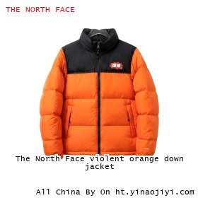 The North Face violent orange down jacket