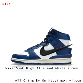 Nike Dunk High Blue and White shoes