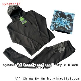 SynaWorld trendy and cool style black suit