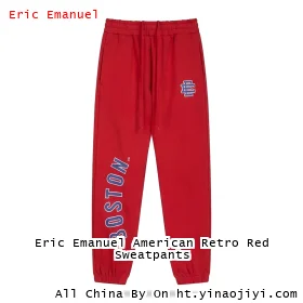 Eric Emanuel American Retro Red Sweatpants