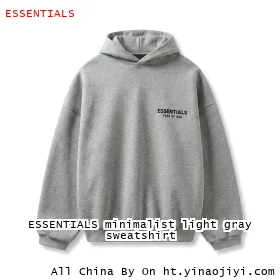 ESSENTIALS minimalist light gray sweatshirt