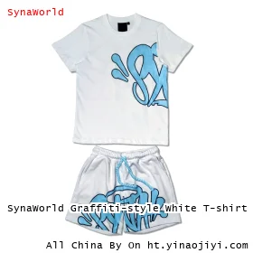 SynaWorld Graffiti-style White T-shirt