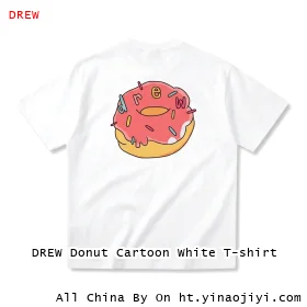 DREW Donut Cartoon White T-shirt