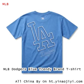 MLB Dodgers Blue Trendy Brand T-shirt