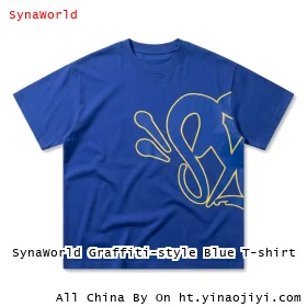 SynaWorld Graffiti-style Blue T-shirt