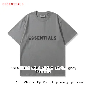 ESSENTIALS minimalist style grey T-shirt