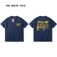 Stussy classic style trendy dark blue T-shirt