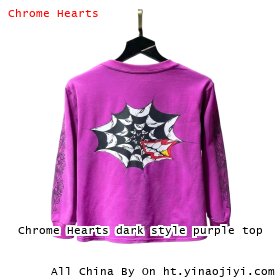 Chrome Hearts dark style purple top
