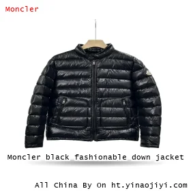 Moncler black fashionable down jacket