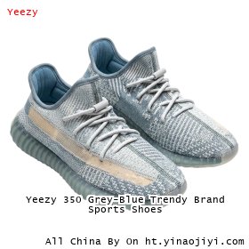 Yeezy 350 Grey-Blue Trendy Brand Sports Shoes
