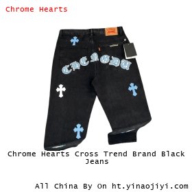 Chrome Hearts Cross Trend Brand Black Jeans