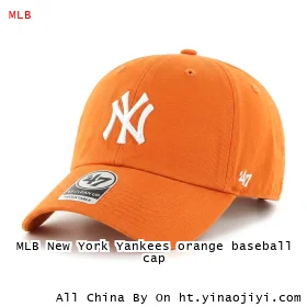 MLB New York Yankees orange baseball cap