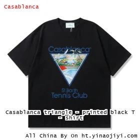 Casablanca triangle - printed black T - shirt