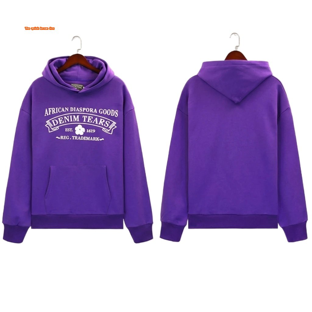 DENIM TEARS retro purple sweatshirt