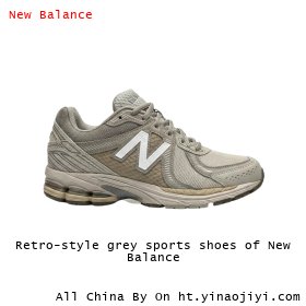 Retro-style grey sports shoes of New Balance