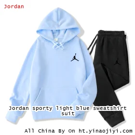 Jordan sporty light blue sweatshirt suit