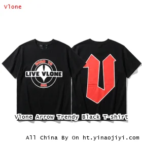 Vlone Arrow Trendy Black T-shirt