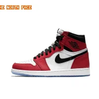 Jordan AJ1 High Top in Red, White and Black