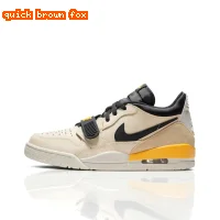 Jordan retro-style black, yellow and white sneakers